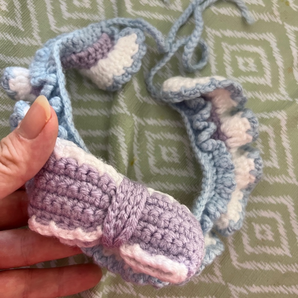 Handmade Crochet pets collar